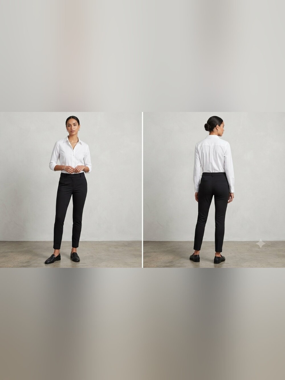 Suzy Shier Black Ankle Cropped Dress Pants